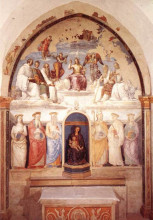 Картина "троица и шесть святых" художника "перуджино пьетро"