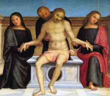 Репродукция картины "алтарь св. августина (пьета)" художника "перуджино пьетро"