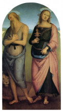 Копия картины "алтарь св. августина (св. иероним и св. мария магдалина)" художника "перуджино пьетро"