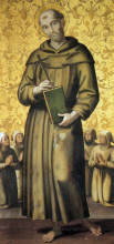 Репродукция картины "св. франциск и четыре послушника" художника "перуджино пьетро"