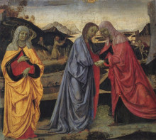 Репродукция картины "посещение св.анны и св. иоанна" художника "перуджино пьетро"