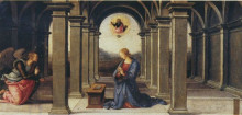 Репродукция картины "алтарь ди фано (благовещение)" художника "перуджино пьетро"