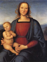 Копия картины "мадонна с младенцем" художника "перуджино пьетро"