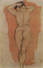 Репродукция картины "натурщица со спины" художника "петров-водкин кузьма"