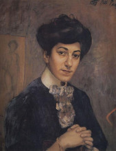 Копия картины "портрет жены художника" художника "петров-водкин кузьма"