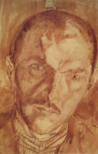 Копия картины "автопортрет" художника "петров-водкин кузьма"