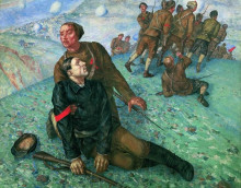 Копия картины "смерть комиссара" художника "петров-водкин кузьма"