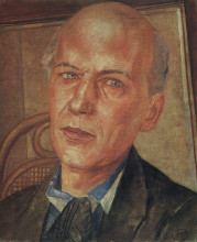 Картина "портрет андрея белого" художника "петров-водкин кузьма"