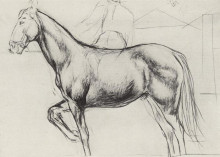 Копия картины "этюд для картины купание красного коня" художника "петров-водкин кузьма"