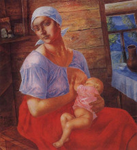 Копия картины "мать" художника "петров-водкин кузьма"