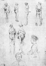 Картина "hanged men and two portraits" художника "пизанелло"