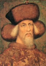 Копия картины "portrait of emperor sigismund of luxembourg" художника "пизанелло"