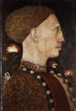 Картина "portrait of leonillo d&#39;este" художника "пизанелло"