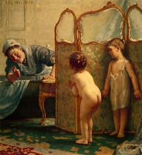 Копия картины "before the bath" художника "пил пол"