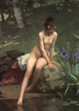 Копия картины "the little shepherdess" художника "пил пол"