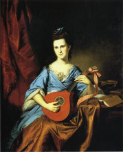 Репродукция картины "julia stockton (mrs. benjamin) rush" художника "пил чарльз уилсон"