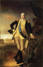 Копия картины "washington after the battle of princeton, new jersey" художника "пил чарльз уилсон"