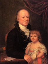 Копия картины "thomas elliott and his granddaughter deborah hibernia" художника "пил чарльз уилсон"