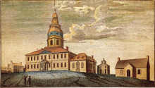 Картина "a front view of statehouse at annapolis" художника "пил чарльз уилсон"