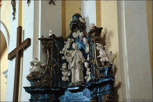 Репродукция картины "altar of st. nicholas with a sculpture of jan nepomuk" художника "пинзель иван георгий"
