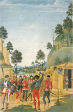 Репродукция картины "saint bernardino releases a prisoner" художника "пинтуриккьо"