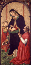 Картина "madonna with writing child and bishop" художника "пинтуриккьо"