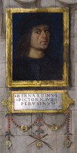 Картина "self-portrait in the baglioni chapel" художника "пинтуриккьо"