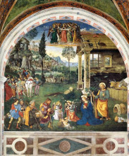 Репродукция картины "the adoration of the shepherds" художника "пинтуриккьо"