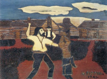 Картина "the whipping" художника "пиппин гораций"
