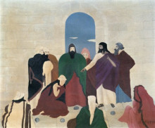 Репродукция картины "the woman taken in adultery" художника "пиппин гораций"