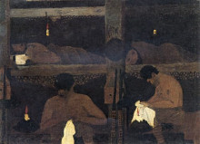Картина "study for the barracks" художника "пиппин гораций"