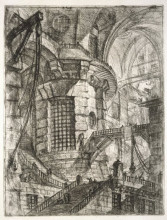 Репродукция картины "the round tower, plate iii from `carceri d`invenzione`" художника "пиранези джованни баттиста"