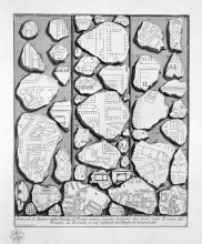 Репродукция картины "the roman antiquities, t. 1, plate iii. map of ancient rome and forma urbis." художника "пиранези джованни баттиста"