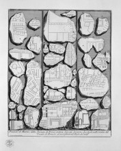 Копия картины "the roman antiquities, t. 1, plate iv. map of ancient rome and forma urbis." художника "пиранези джованни баттиста"