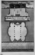 Репродукция картины "the roman antiquities, t. 2, plate xliii. plan and elevation of a burial chamber." художника "пиранези джованни баттиста"