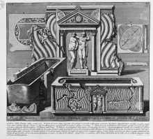 Картина "the roman antiquities, t. 2, plate xx. inscriptions and fragments of the burial chamber above." художника "пиранези джованни баттиста"