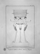 Репродукция картины "tripod with satyrs, found at pompeii (inc. in outline)" художника "пиранези джованни баттиста"