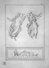 Репродукция картины "two bacchantes dancing" художника "пиранези джованни баттиста"