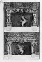 Копия картины "two fireplaces overlapping: the support auletridi with two sides, and numerous figures in the frieze contained a garland strung between two eagles, the inf with a tragic mask" художника "пиранези джованни баттиста"