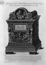 Репродукция картины "urn of marble lucius calvin" художника "пиранези джованни баттиста"