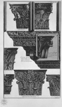 Картина "various capitals (st. john lateran, st. mary in cosmedin, s. lorenzo fm etc.)" художника "пиранези джованни баттиста"