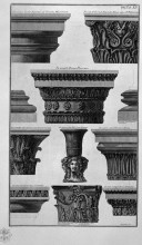 Копия картины "various capitals (villa albani, s prisca, praxedes s, s clement, etc.)" художника "пиранези джованни баттиста"