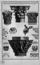 Репродукция картины "various capitelli" художника "пиранези джованни баттиста"