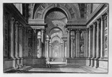 Репродукция картины "vestibule of an ancient temple" художника "пиранези джованни баттиста"