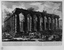 Картина "view of a colonnade forming a quadrilateral" художника "пиранези джованни баттиста"
