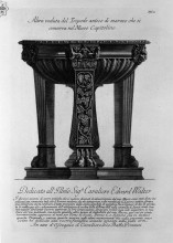 Репродукция картины "view of antique marble tripod is preserved in the capitoline museum" художника "пиранези джованни баттиста"