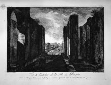 Копия картины "view of buildings taken from the entrance of the city of pompeii" художника "пиранези джованни баттиста"