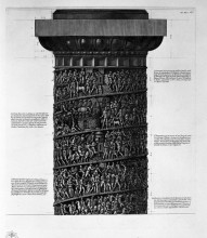 Картина "view of main facade of the antonine column, in six tables" художника "пиранези джованни баттиста"