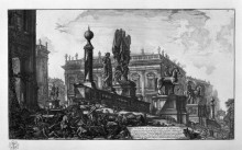 Репродукция картины "view of the capitol" художника "пиранези джованни баттиста"