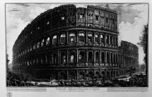Копия картины "view of the flavian amphitheatre, called the colosseum" художника "пиранези джованни баттиста"